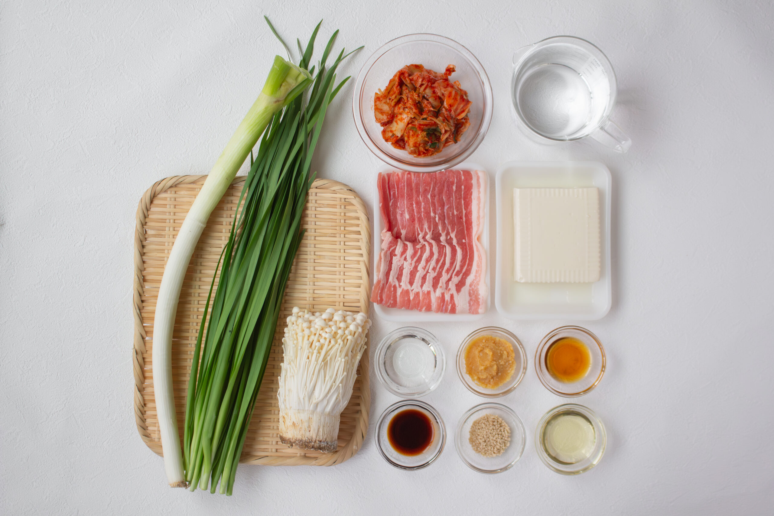 キムチ鍋の材料