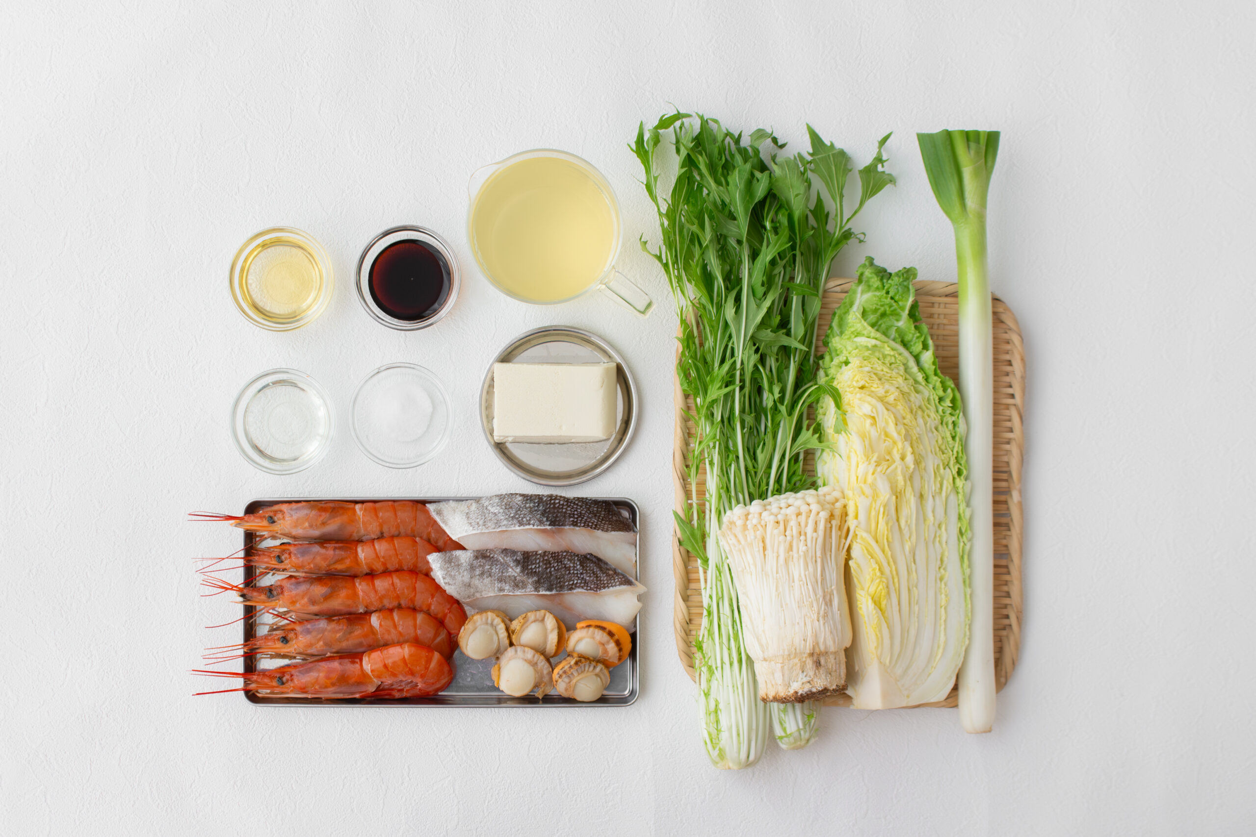 海鮮寄せ鍋の材料