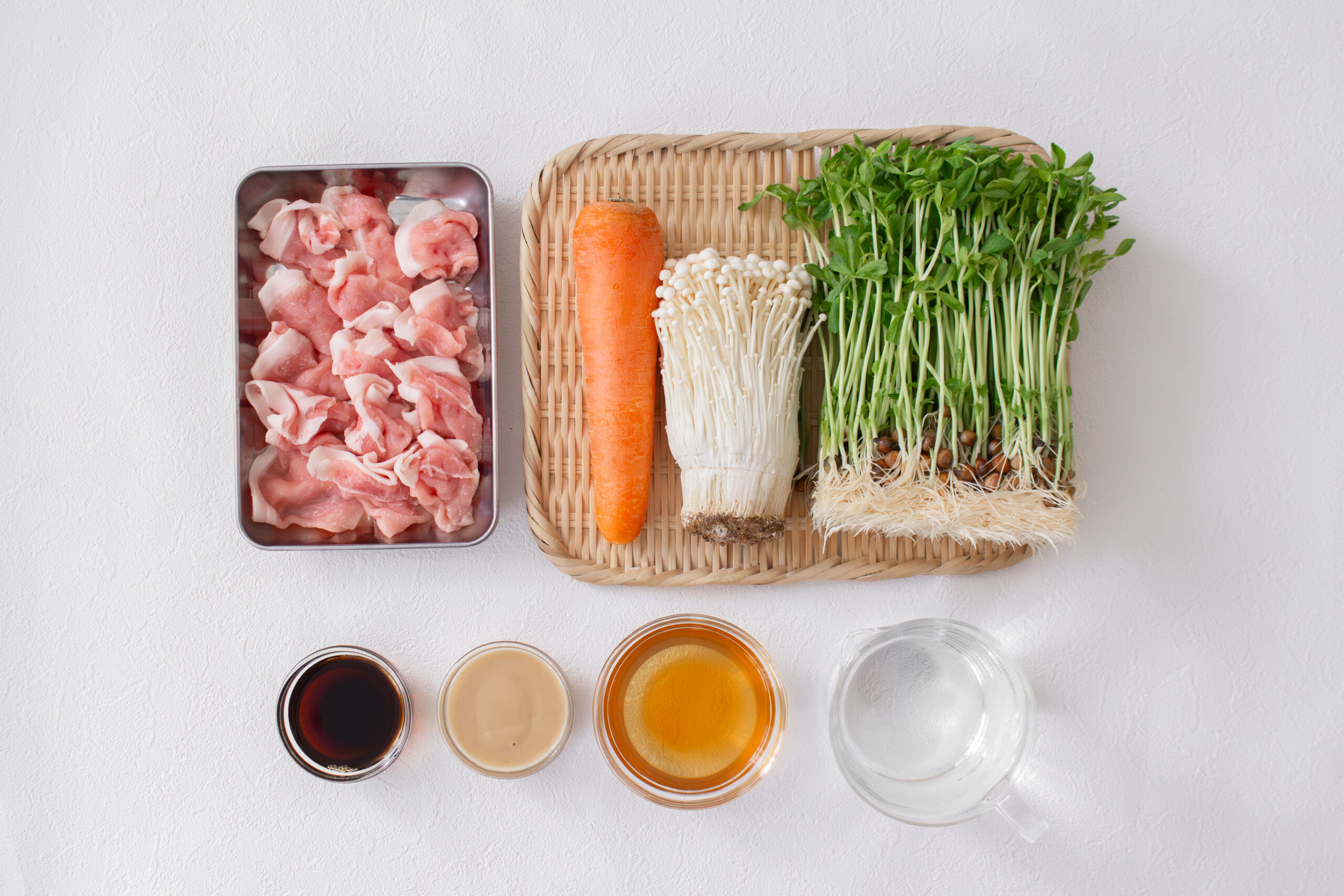 肉巻きしゃぶしゃぶの材料